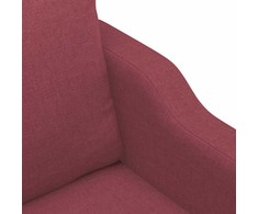 Sofa Sofos komplektas su pagalvėlėmis, 4 dalių, vyno, audinys