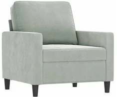 Sofa Sofos komplektas su pagalvėlėmis, 4 dalių, pilkas, aksomas