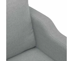 Sofa Sofos komplektas su pagalvėlėmis, 4 dalių, pilkas, audinys