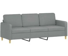 Sofa Sofos komplektas su pagalvėlėmis, 4 dalių, pilkas, audinys