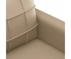 Sofa Sofos komplektas su pagalvėmis, 2 dalių, kapučino, dirbtinė oda
