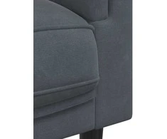 Sofa Sofos komplektas su pagalvėmis, 2 dalių, pilkas, aksomas