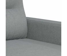 Sofa Sofos komplektas su pagalvėmis, 2 dalių, pilkas, audinys
