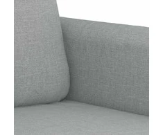 Sofa Sofos komplektas su pagalvėmis, 2 dalių, pilkas, audinys
