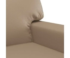 Sofa Sofos komplektas su pagalvėmis, 2 dalių, kapučino, dirbtinė oda