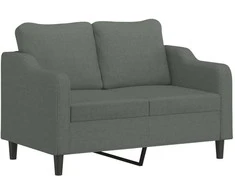 Sofa Sofos komplektas su pagalvėmis, 3 dalių, pilkas, audinys