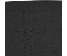 Sofa Sofos komplektas su pagalvėmis, 3 dalių, juodas, audinys