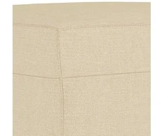 Sofa Sofos komplektas su pagalvėmis, 3 dalių, kreminis, audinys
