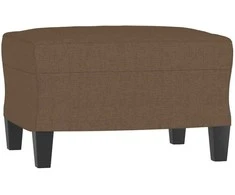 Sofa Sofos komplektas su pagalvėmis, 3 dalių, rudas, audinys