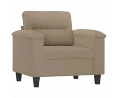 Sofa Sofos komplektas su pagalvėmis, 3 dalių, taupe, audinys