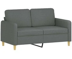 Sofa Sofos komplektas su pagalvėmis, 3 dalių, pilkas, audinys