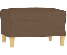 Sofa Sofos komplektas su pagalvėmis, 3 dalių, rudas, audinys