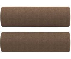 Sofa Sofos komplektas su pagalvėmis, 3 dalių, rudas, audinys