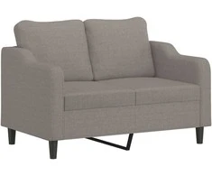 Sofa Sofos komplektas su pagalvėmis, 3 dalių, taupe, audinys