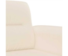 Sofa Sofos komplektas su pagalvėmis, 3 dalių, smėlio, audinys