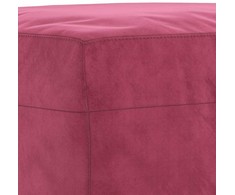 Sofa Sofos komplektas su pagalvėmis, 3 dalių, vyno, aksomas