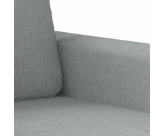 Sofa Sofos komplektas su pagalvėmis, 3 dalių, pilkas, audinys