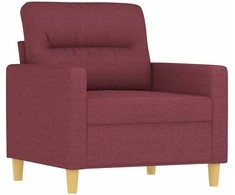 Sofa Sofos komplektas su pagalvėmis, 3 dalių, vyno, audinys