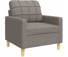 Sofa Sofos komplektas su pagalvėmis, 3 dalių, taupe, audinys