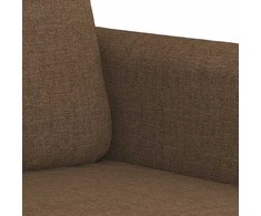 Sofa Sofos komplektas su pagalvėmis, 3 dalių, rudas, audinys