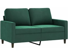Sofa Sofos komplektas su pagalvėmis, 3 dalių, žalias, aksomas
