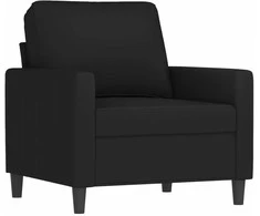 Sofa Sofos komplektas su pagalvėmis, 4 dalių, juodas, aksomas