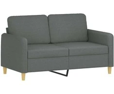 Sofa Sofos komplektas su pagalvėmis, 4 dalių, pilkas, audinys