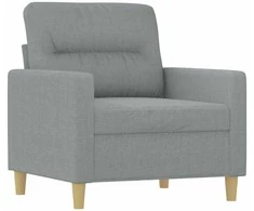 Sofa Sofos komplektas su pagalvėmis, 4 dalių, pilkas, audinys