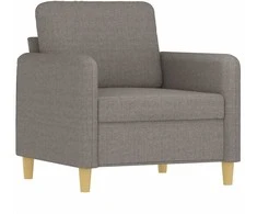 Sofa Sofos komplektas su pagalvėmis, 4 dalių, taupe, audinys