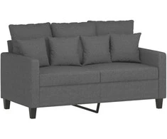 Sofa Sofos komplektas su pagalvėmis, 4 dalių, pilkas, audinys