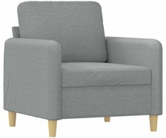 Sofa Sofos komplektas su pagalvėmis, 4 dalių, pilkas, audinys