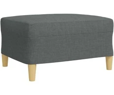 Sofa Sofos komplektas su pakoja, 4 dalių, pilkas, audinys