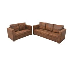 Sofa Sofos komplektas, 2d., dirbtinė zomšos oda
