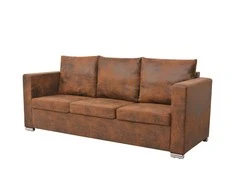 Sofa Sofos komplektas, 2d., dirbtinė zomšos oda