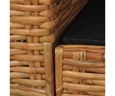 Sofa Sofos komplektas su pagalvėlėmis, 2d., rudos sp., nat. ratanas