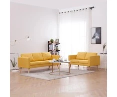 Sofa Sofų komplektas, 2d., geltonas, audinys