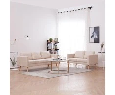 Sofa Sofų komplektas, 2d., kreminės sp., audinys