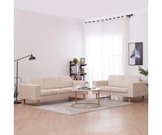 Sofa Sofų komplektas, 2d., kreminės sp., audinys