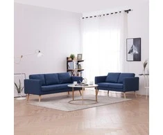Sofa Sofų komplektas, 2d., mėlynas, audinys