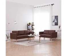 Sofa Sofų komplektas, 2d., rudas, audinys