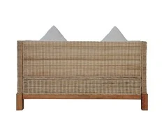 Sofa Sofų komplektas su pagalvėlėmis, 2 d., natūralus ratanas