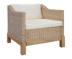 Sofa Sofų komplektas su pagalvėlėmis, 2 d., natūralus ratanas