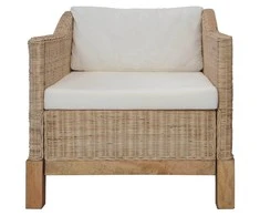 Sofa Sofų komplektas su pagalvėlėmis, 3 d., natūralus ratanas