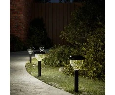 Solar Pathway šviestuvai su smaigaliais, 4vnt., šiltos baltos