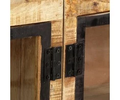 Šon. spint., rud. ir juod., 160x30x80cm, neap. mango med. mas.