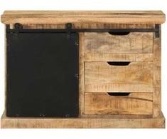 Šoninė spintelė, 80x30x55cm, neapdorotas mango medienos masyvas