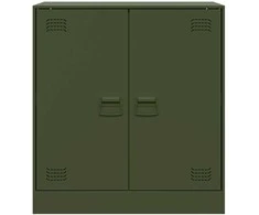Šoninė spintelė, alyvuogių žalios spalvos, 67x39x73cm, plienas