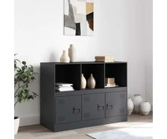 Šoninė spintelė, antracito spalvos, 99x39x73cm, plienas