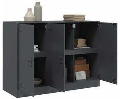 Šoninė spintelė, antracito spalvos, 99x39x73cm, plienas