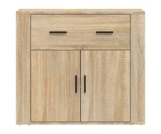 Šoninė spintelė, ąžuolo spalvos, 80x33x70cm, apdirbta mediena